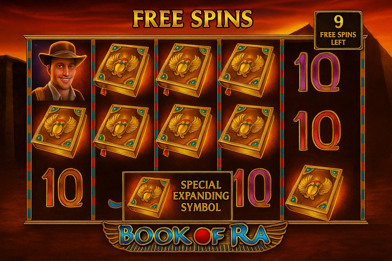 Фриспины в Book of Ra с расширяющимися символами